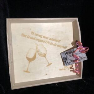 Dienblad hout 31x21cm