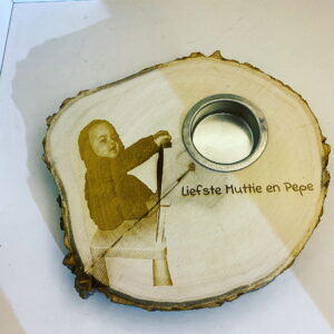 Boomstam theelichthouder