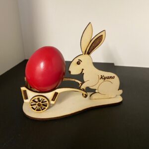 Paas konijn voor gekookt eitje met naam