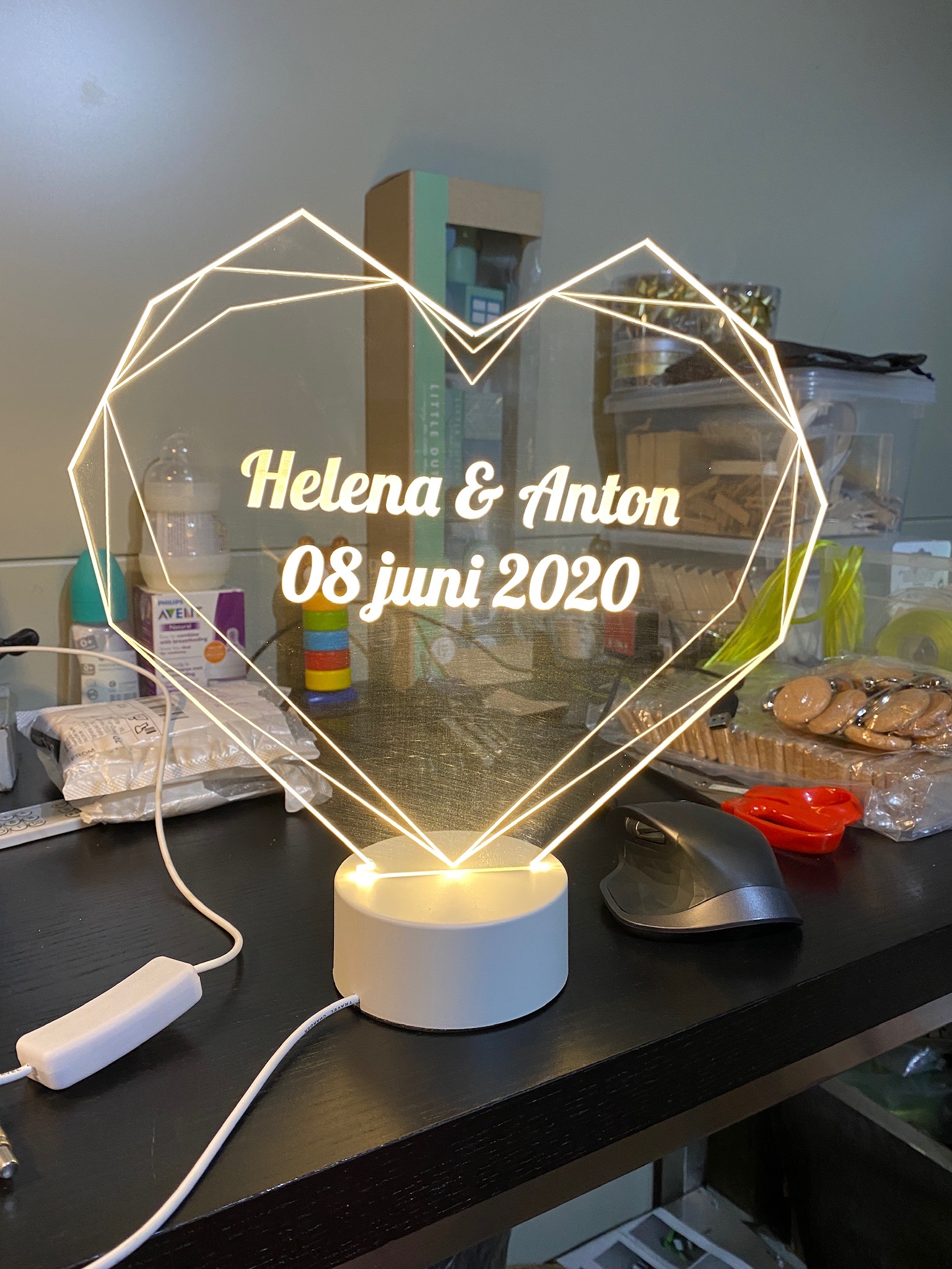Plexiglas lampje - Afbeelding 2
